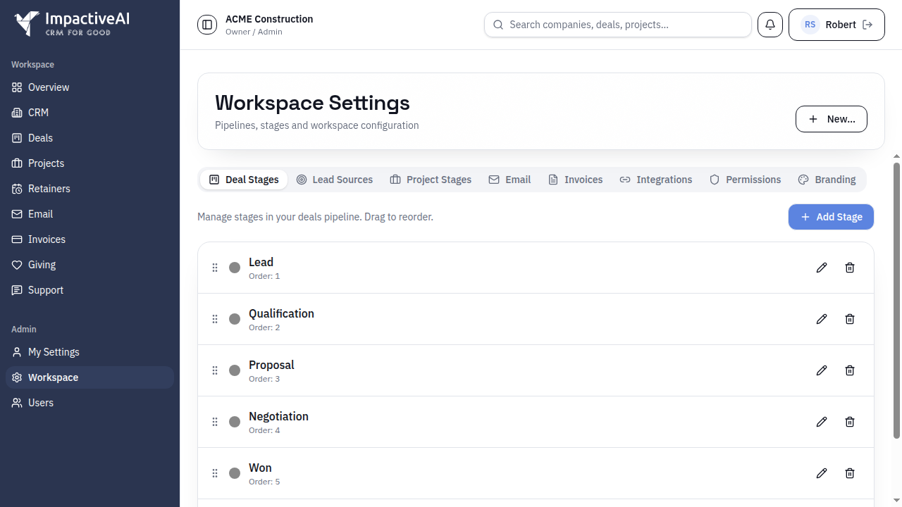 Integrations screenshot